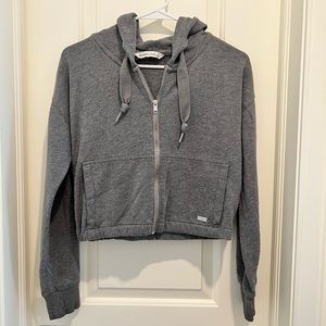 Gray cropped hoodie